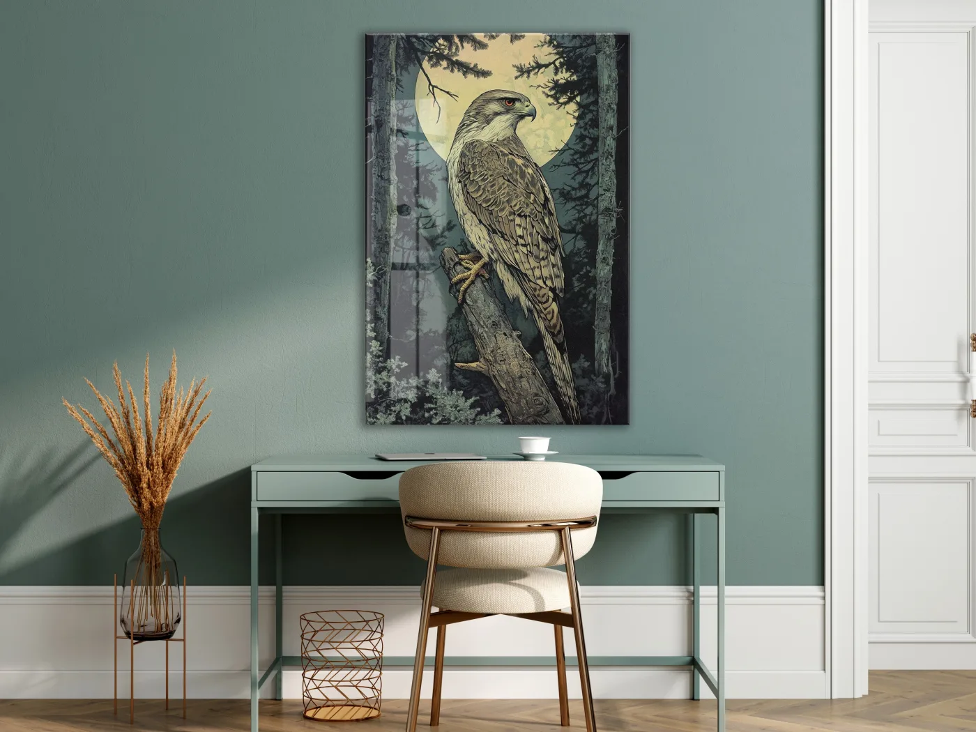 Gece Ormanında Yırtıcı Kuş Poster – Doğa ve Vahşi Yaşam Dekoru - Peony114 — görsel 7