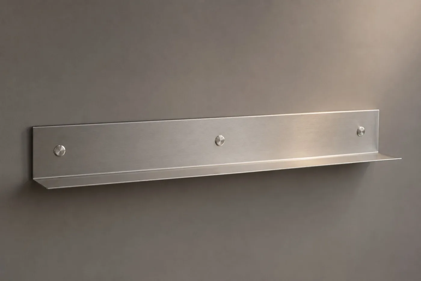 LEVIA | Paslanmaz Çelik Duvar Rafı – Fırçalı Metal Dekoratif Raf 30, 60 ve 90 cm — görsel 1