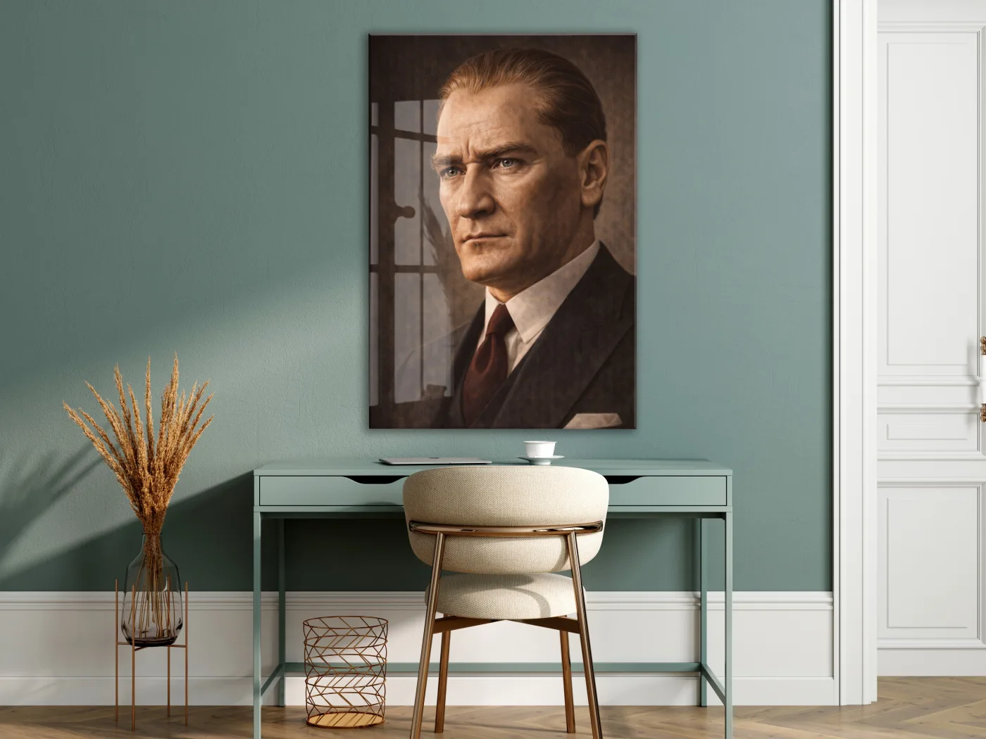 Mustafa Kemal Atatürk Cam Tablo - PeonyAta038 — görsel 4