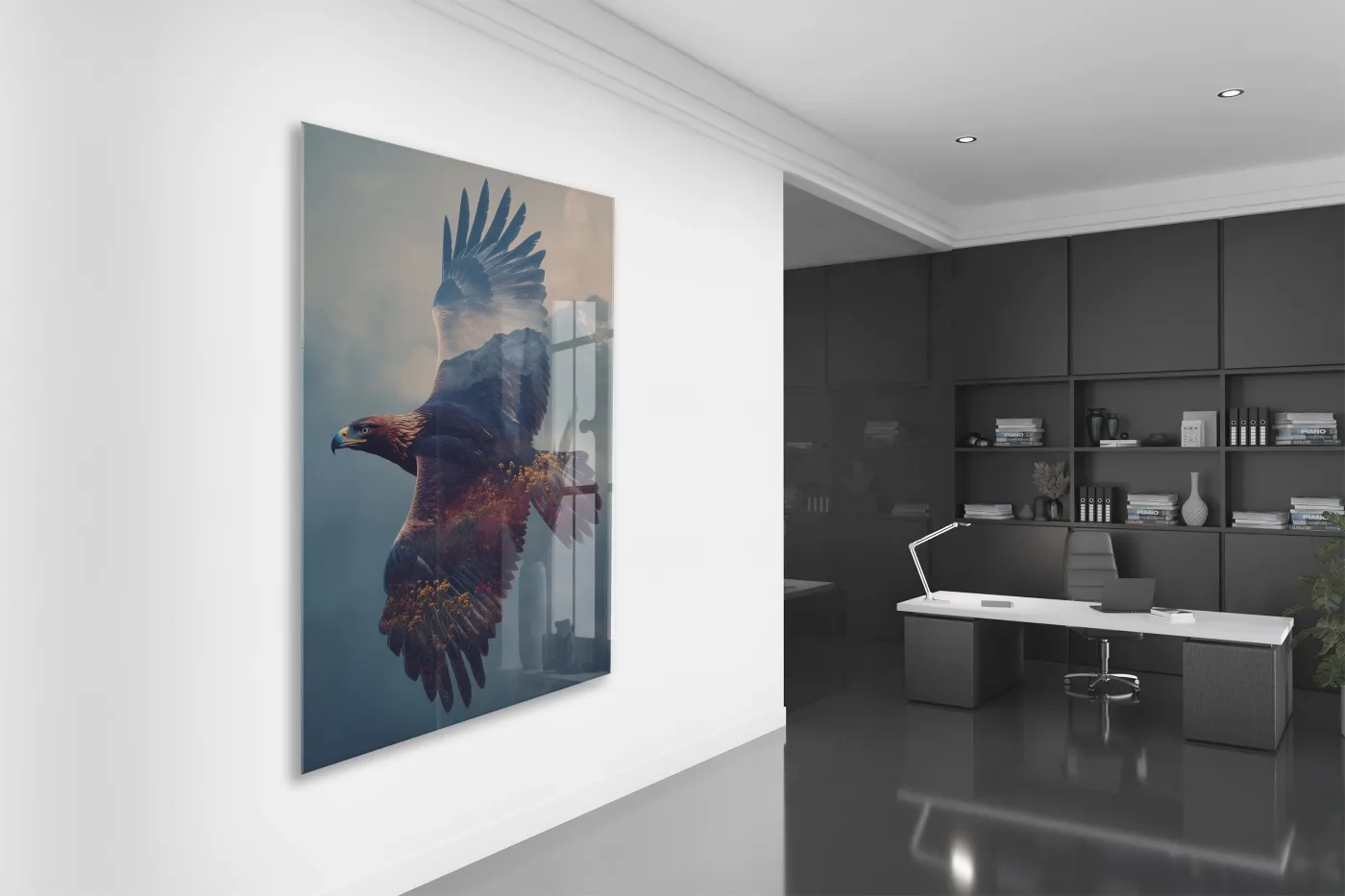 Uçan Kartal Duvar Tablosu – Dağ Manzaralı Modern Tasarım - Peony116 — görsel 5