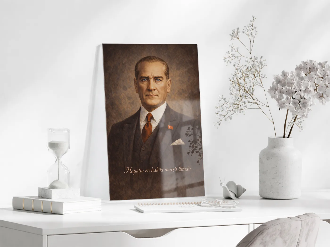 Mustafa Kemal Atatürk Cam Tablo - PeonyAta013 — görsel 5