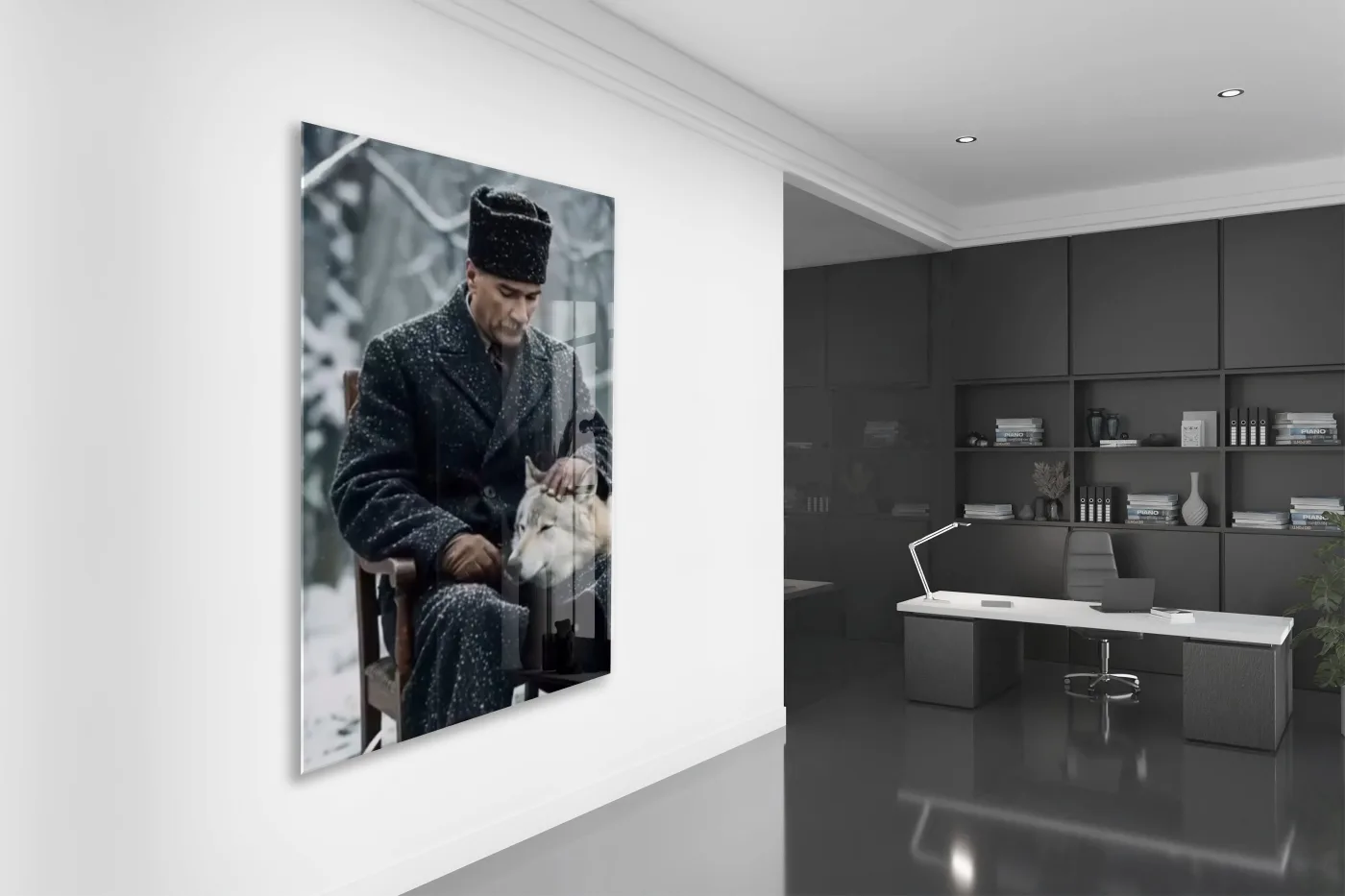 Mustafa Kemal Atatürk | Modern Cam Tablo-PeonyAta100 — görsel 4