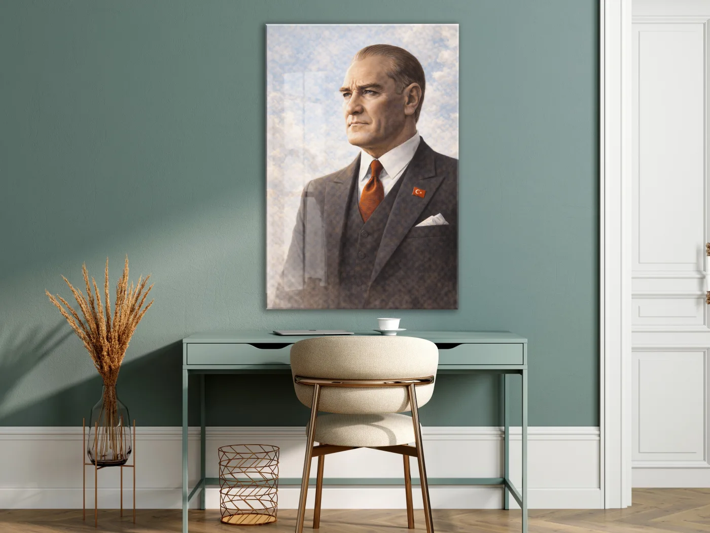 Mustafa Kemal Atatürk Cam Tablo - PeonyAta026 — görsel 6