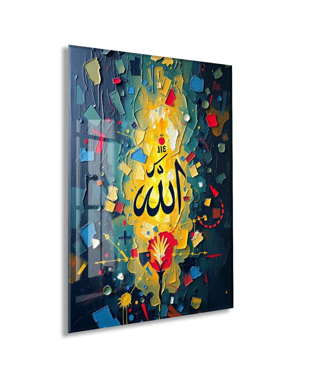 Sanatsal Allah Yazısı – Modern Tasarım Duvar Dekoru - PeonyDini172 — görsel 1