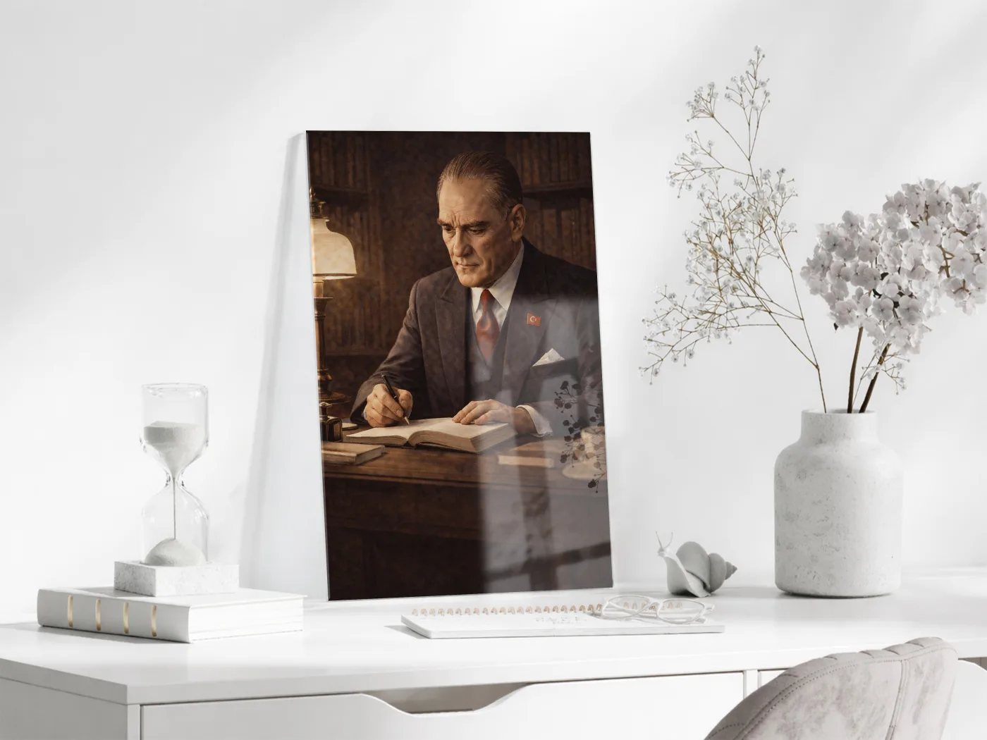 Mustafa Kemal Atatürk Cam Tablo - PeonyAta025 — görsel 6