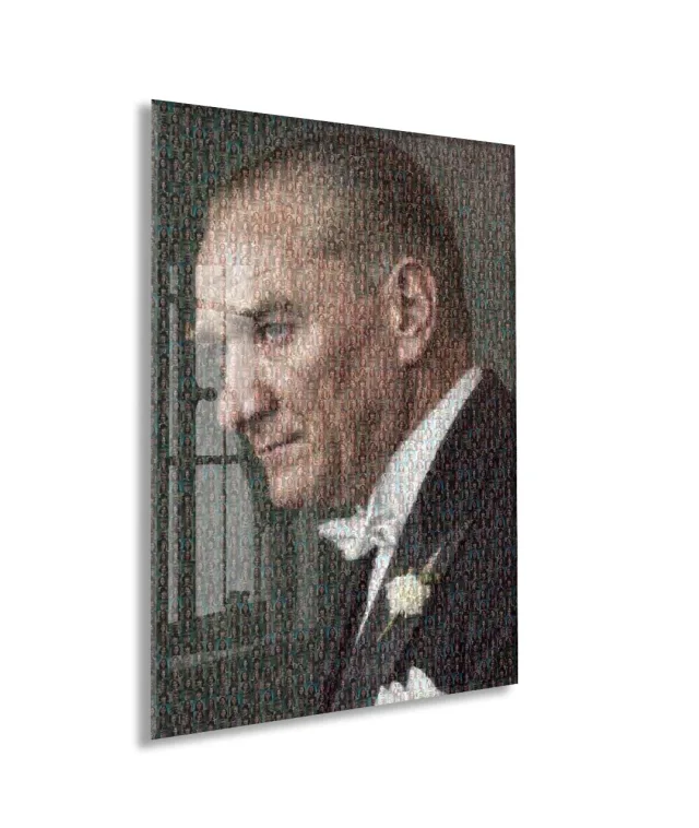 Mustafa Kemal Atatürk  | Modern Cam Tablo-PeonyAta108