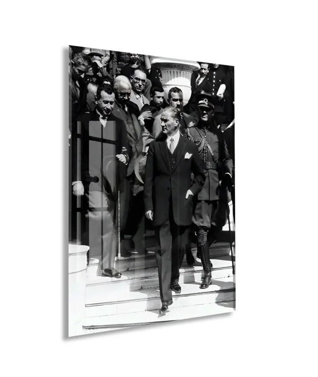 Mustafa Kemal Atatürk  | Modern Cam Tablo-PeonyAta080