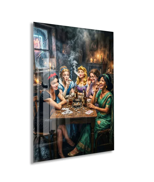 Sinema Tadında Poker Masası Tablosu – Modern & Retro Harman Duvar Sanatı - Peony107