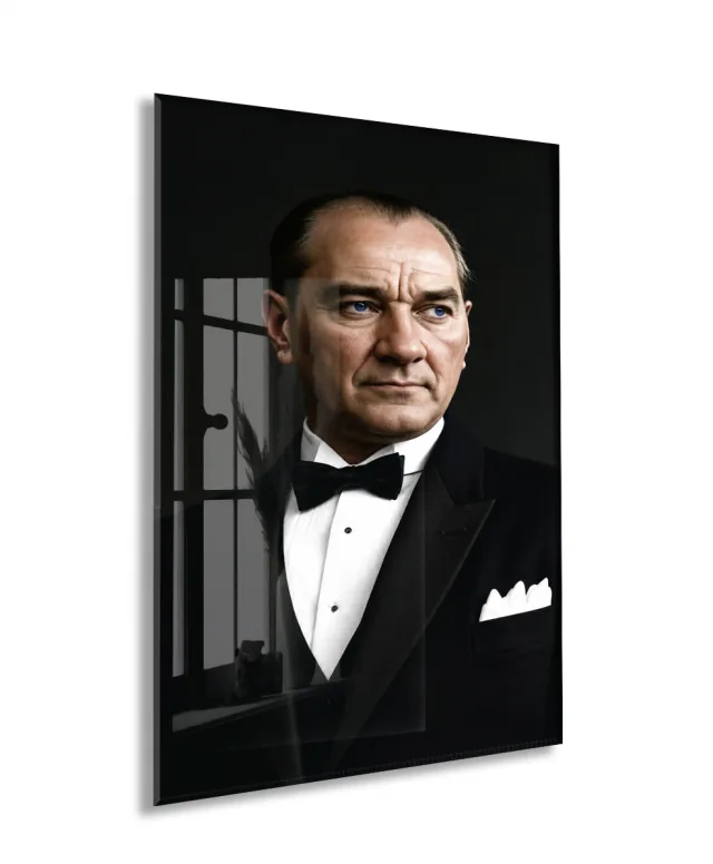 Mustafa Kemal Atatürk  | Modern Cam Tablo-PeonyAtanew002