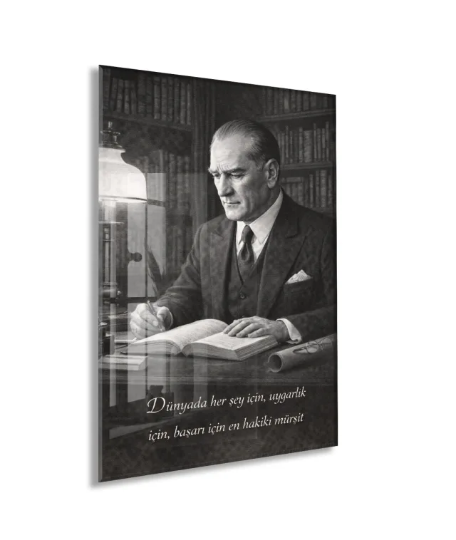 Mustafa Kemal Atatürk Cam Tablo - PeonyAta017