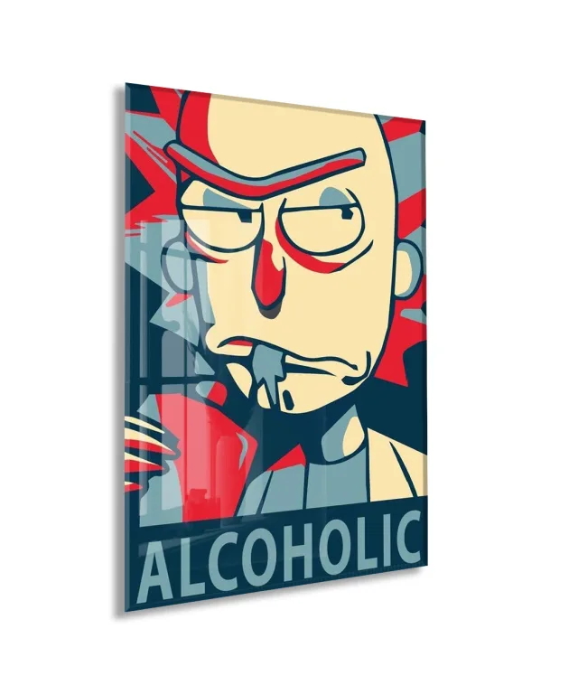 Rick and Morty Rick Portre Poster – Retro Stil Cam Duvar Dekoru- Peony113
