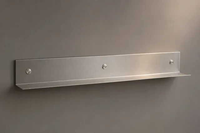 LEVIA | Paslanmaz Çelik Duvar Rafı – Fırçalı Metal Dekoratif Raf 30, 60 ve 90 cm