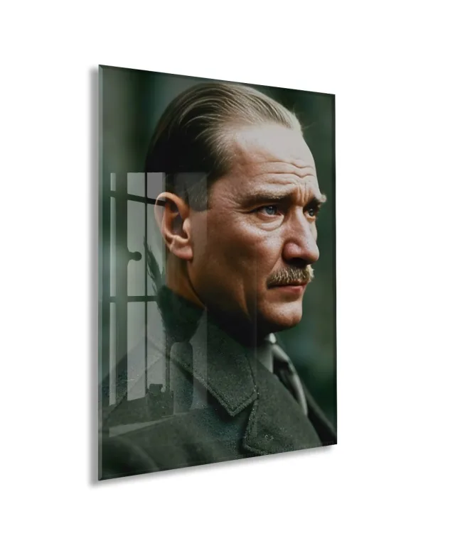 Atatürk Cam Tablo – Mustafa Kemal Atatürk Portresi Duvar Tablosu-PeonyAta1340