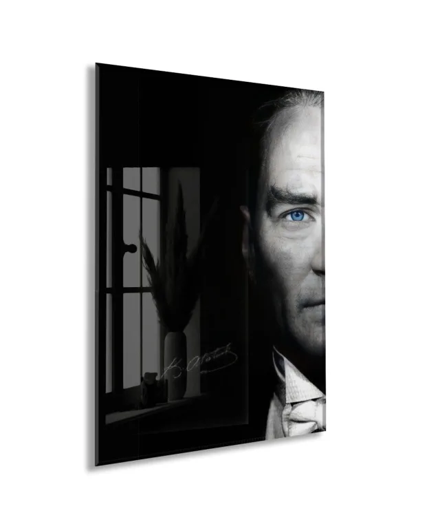 Mustafa Kemal Atatürk  | Modern Cam Tablo-PeonyAta096