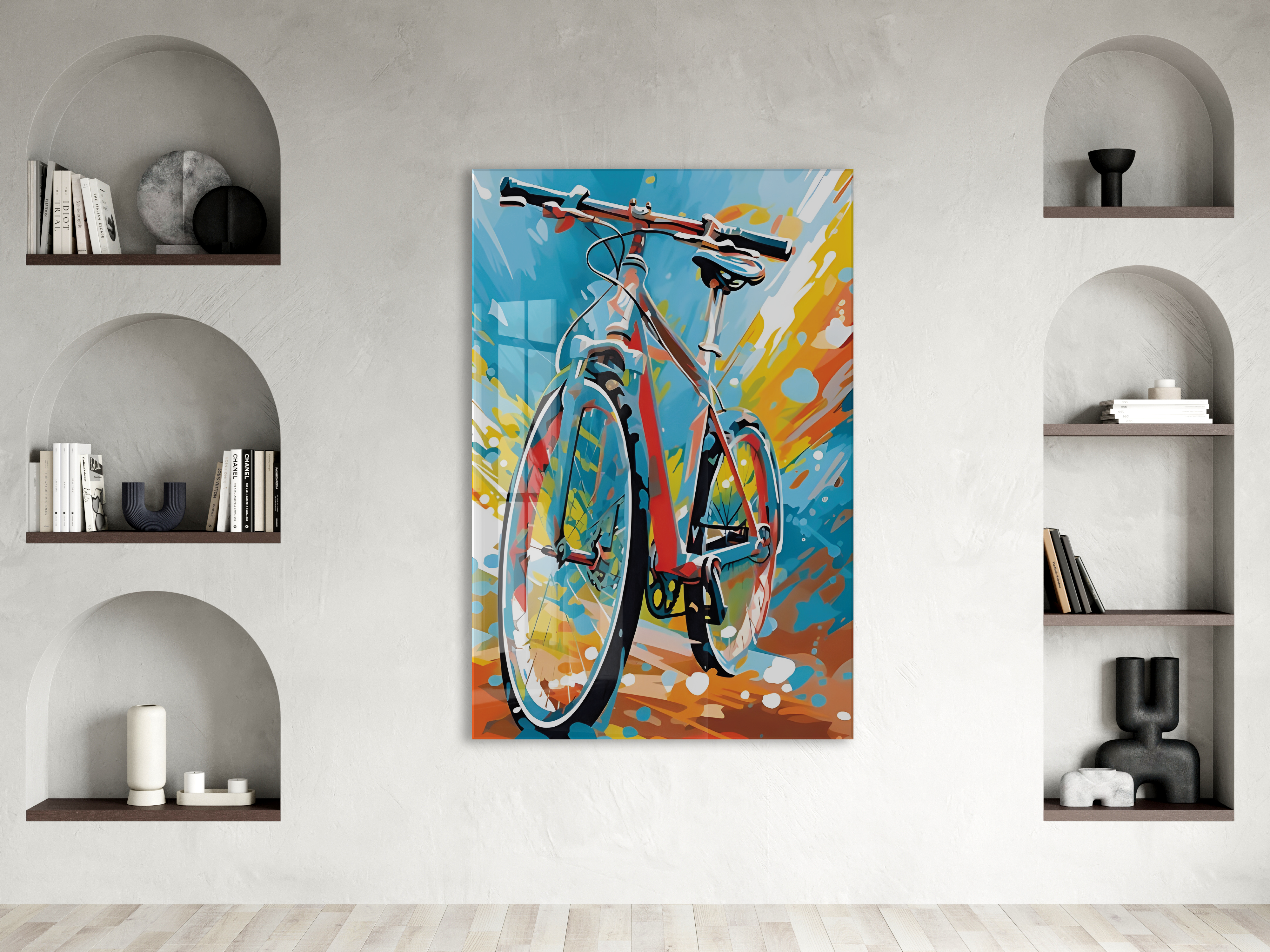 Özgürlüğe Pedal – Renkli Soyut Bisiklet Sanatı- Peony049 — görsel 2